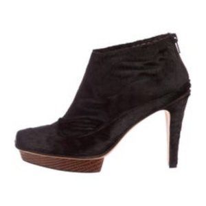 HERVE LEGER Ponyhair Ankle Booties